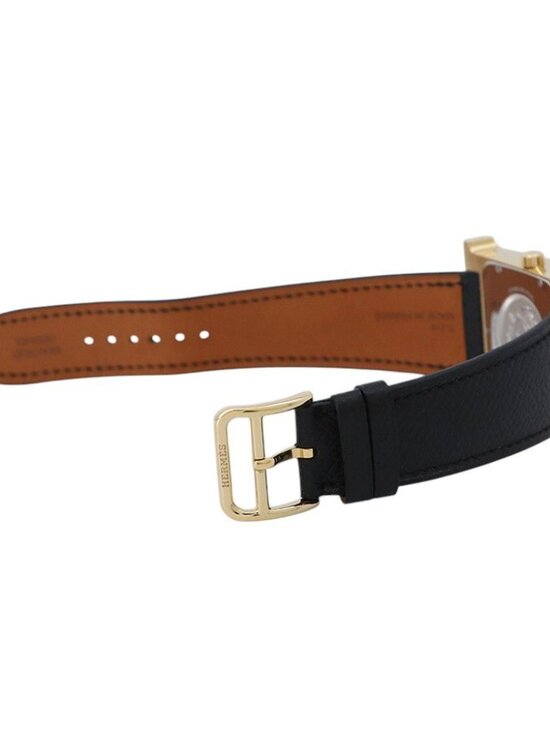 Hermes Watch GM Epsom Black Silver Dial Quartz main image 9